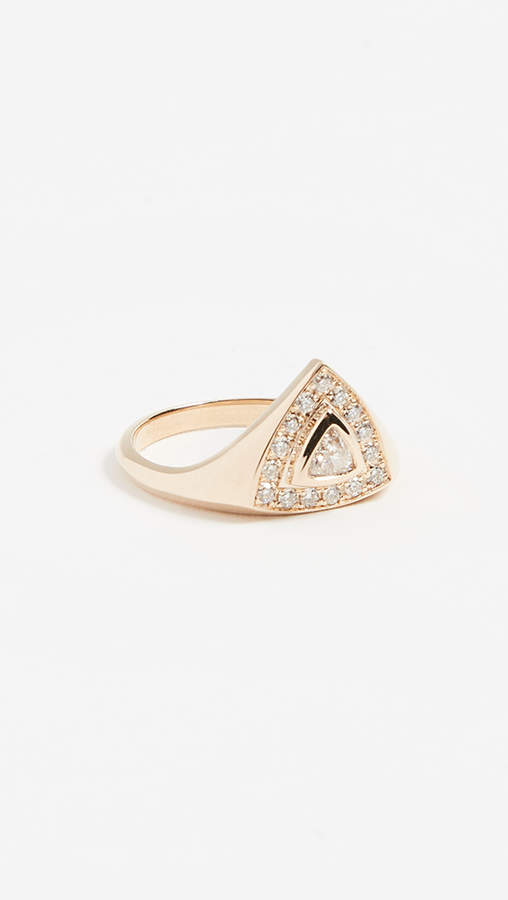 Zoe Chicco 14k Gold Trillion Signet Pinky Ring
