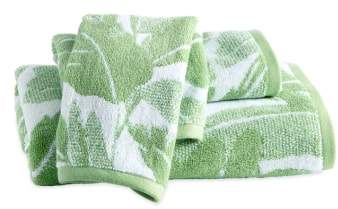 DESTINATIONS Miami Leaf Bath Towel, Hand Towel and Washcloth Set