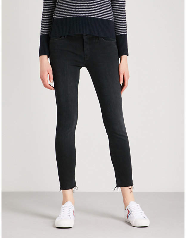 The Looker Ankle Fray skinny high-rise jeans