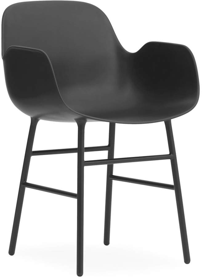 Normann Copenhagen - Form Armlehnstuhl, Gestell Stahl / Schwarz