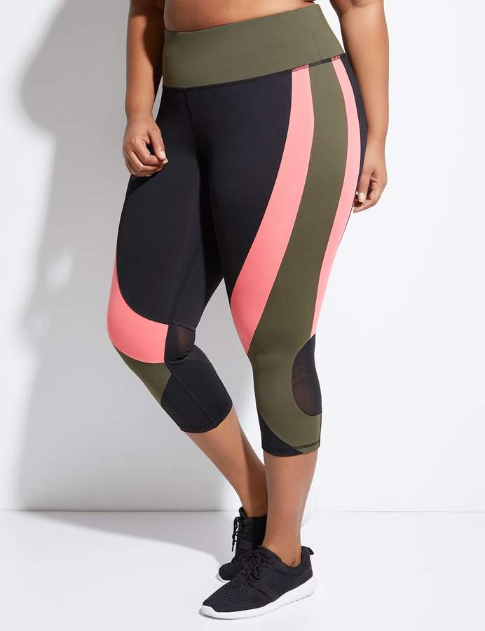 Wicking Active Capri Legging with Mesh