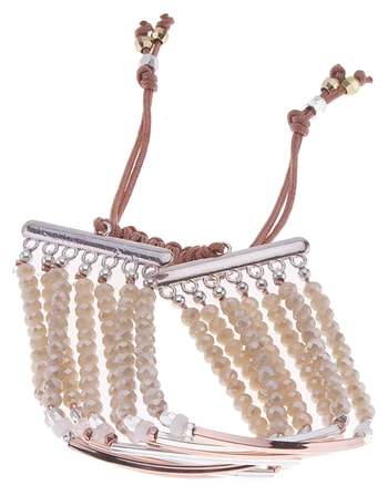Nakamol Design Bar Charm & Beaded Bracelet