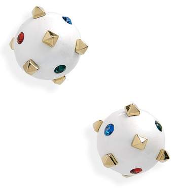Rainbow Dot Stud Earrings