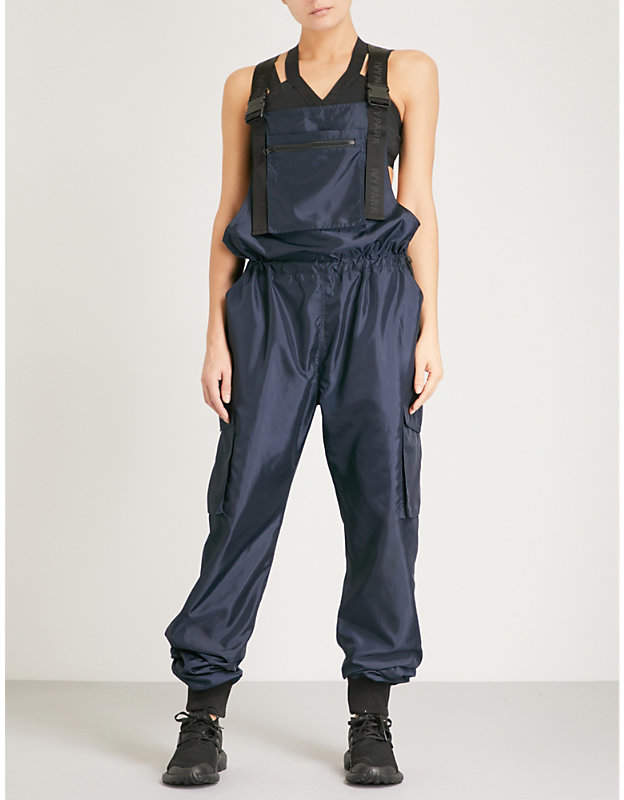 Harness-detail shell jumpsuit