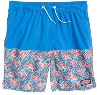 Chappy Fan Palm Print Swim Trunks