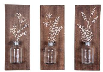 FORESIDE Fern Set of 3 Wall Vases