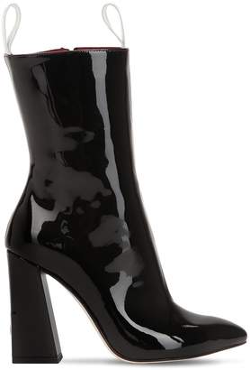 H&M Havva 100MM LOGO PATENT LEATHER BOOTS
