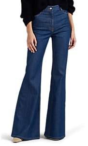 Land of Distraction Women's Highway High-Rise Flared Jeans - Blue