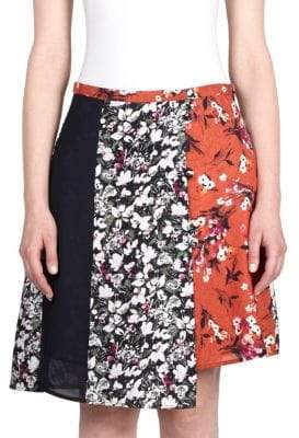 Floral Asymmetrical Skirt
