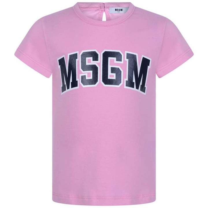 MSGMBaby Girls Pink Logo Top