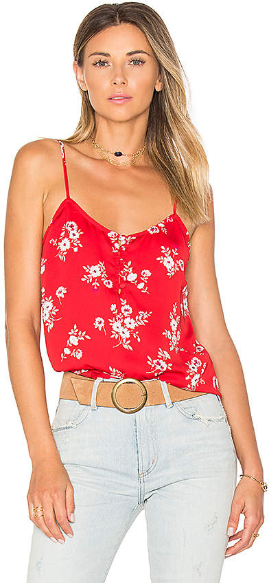 The Button Cami in Red