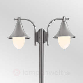 Zweiflammige Edelstahl-Mastleuchte Marlitt