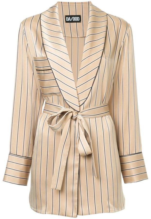 Dalood belted stripe blazer