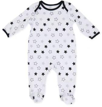 Sterling Baby Stars Footie in White