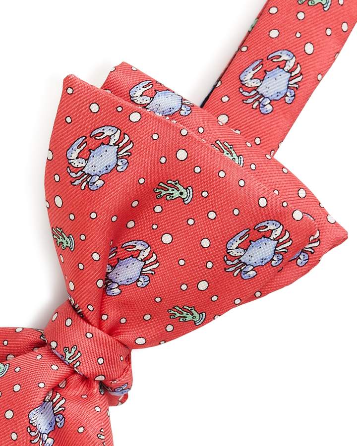 Boys' Crab Print Silk Bow Tie