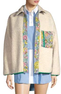Sandy Liang Bayside Fleece Floral Jacket