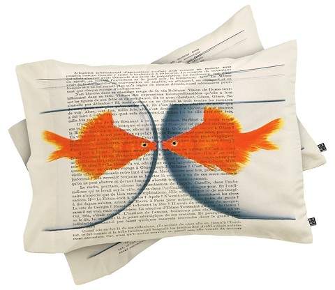Coco De Paris Goldfish Love Lightweight Pillowcase Standard Orange