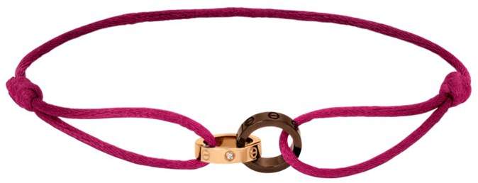 Pink Gold Love Cord Bracelet