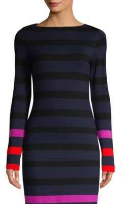 Elive Striped Interlock Sweater