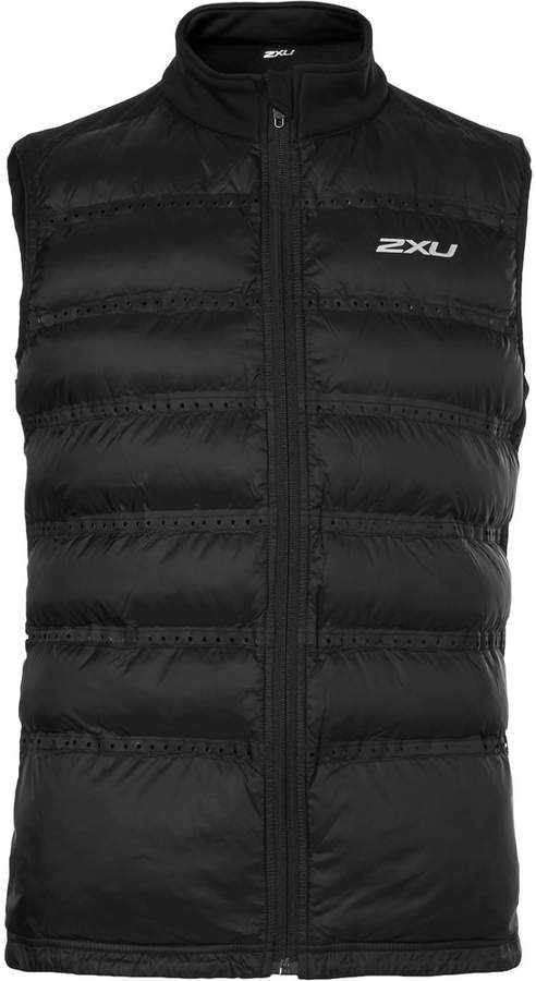 Momentum Jersey-Panelled Perforated Quilted Shell Gilet