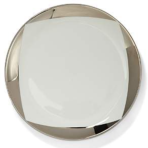 Crescent Moon White Accent Salad Plate