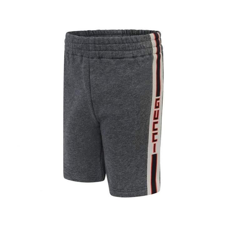 GUCCIBaby Boys Grey Branded Trim Shorts