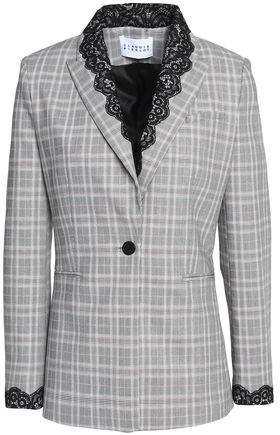 Lace-Trimmed Prince Of Wales Blazer