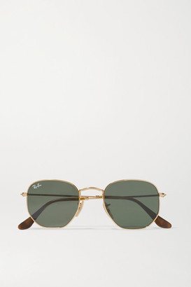 Ray-Ban Hexagon-frame Gold-tone Sunglasses Ray-Ban Hexagon-frame Gold-tone Sunglasses