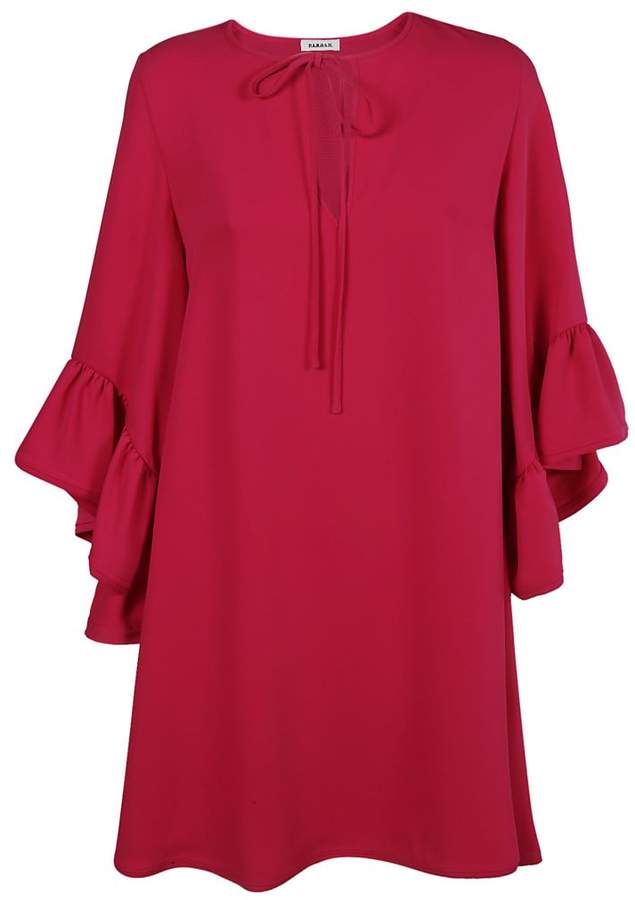 Peplum Cuffed Mini Dress