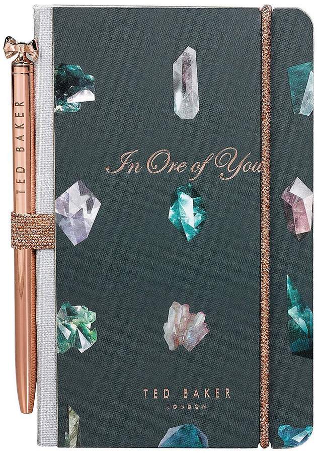 Mini Notebook & Pen Set - Linear Gem