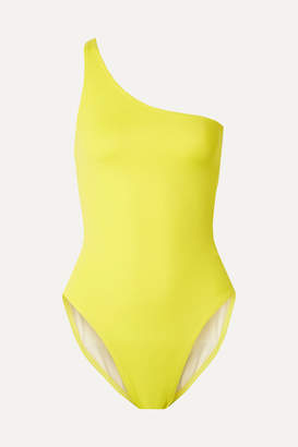 Norma Kamali Mio One-shoulder Neon Swimsuit