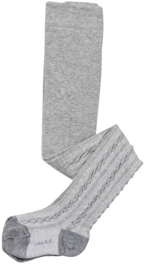 Grey Baby Cable Knit Tights