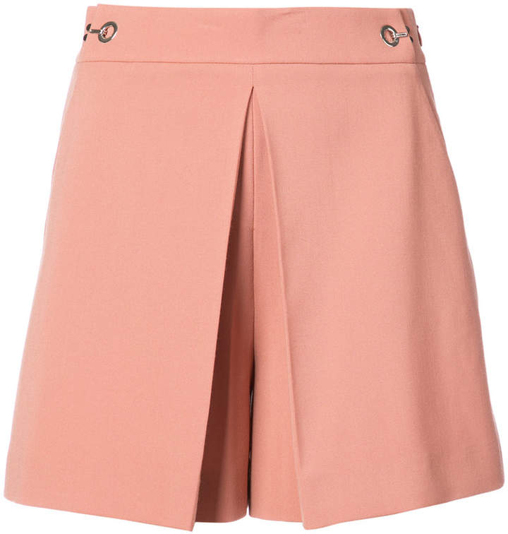 High Waisted pleat front shorts