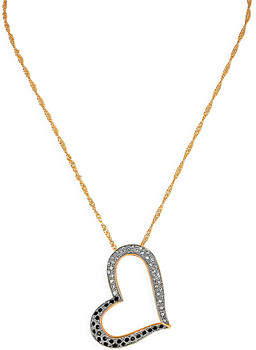 Fashionvictime Kette Anhänger Damen - Vergoldet Herz Modeschmuck - Zirkonia