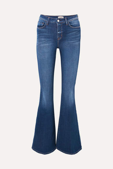 Solana High-rise Flared Jeans - Dark denim