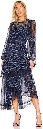 BCBGMAXAZRIA Lace Tiered Dress