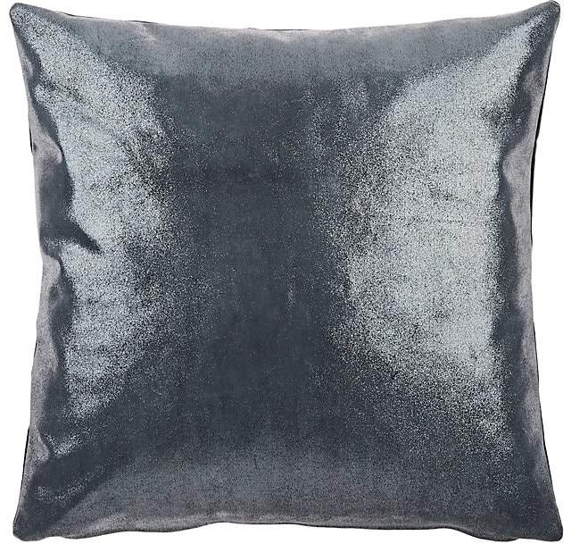 Shimmer-Front Suede Pillow