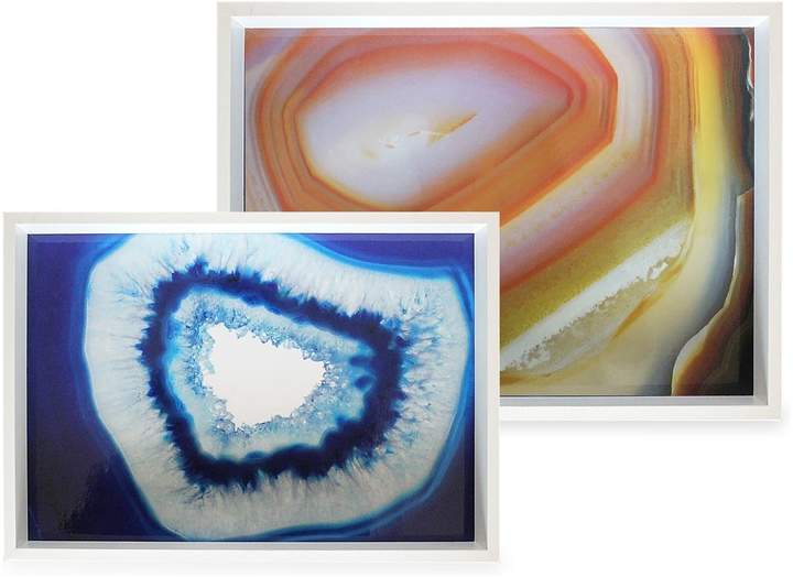 Potiron Agate - 2-er Set Tabletts - mehrfarbig