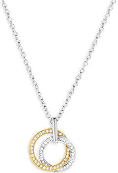 Fashionvictime Kettenanhänger Anhänger Damen - Vergoldet Modeschmuck - Zirkonia