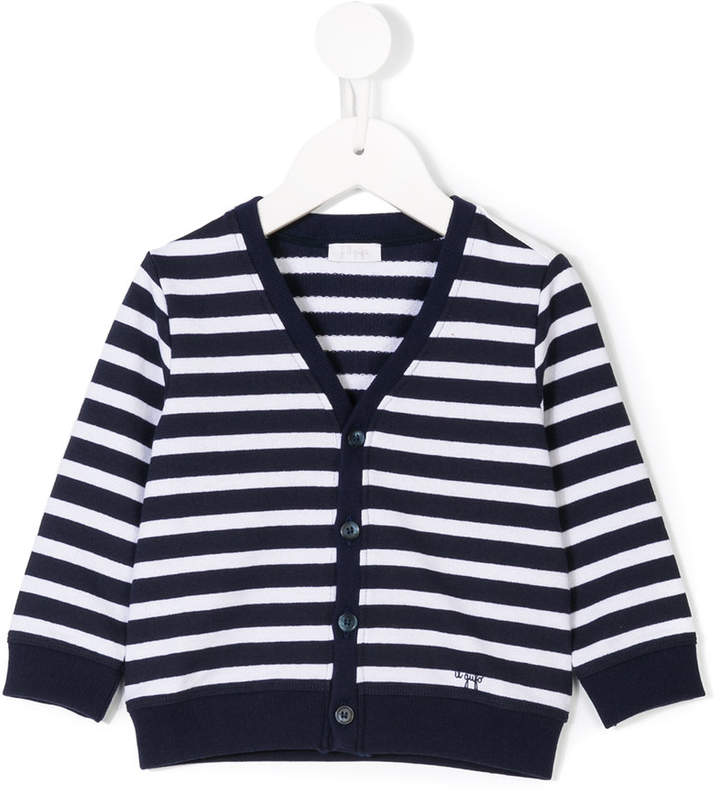 striped buttoned cardigan