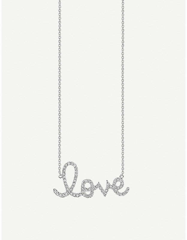 The Alkemistry Sydney Evan Love 14ct white gold and crystal necklace