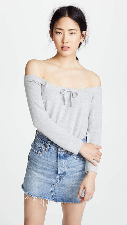 Hacci Off The Shoulder Sweatshirt