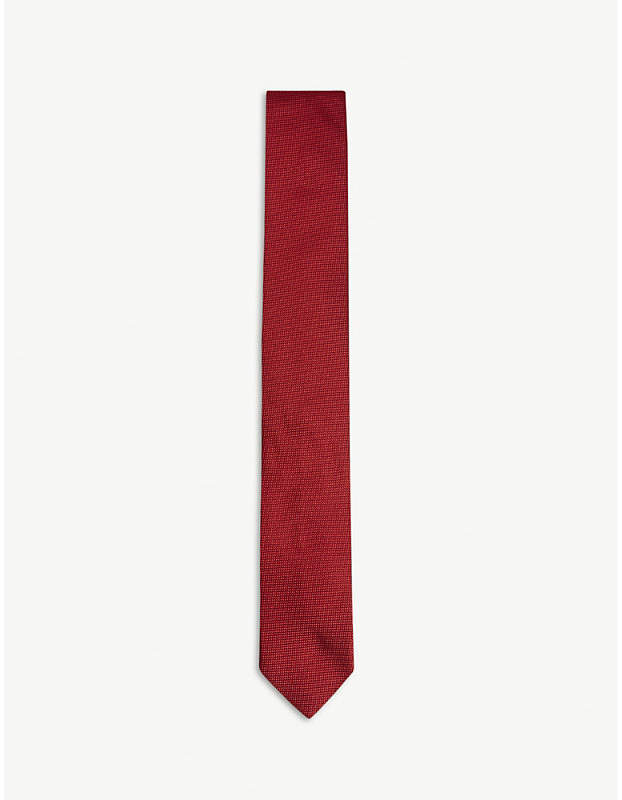 Textured silk tie