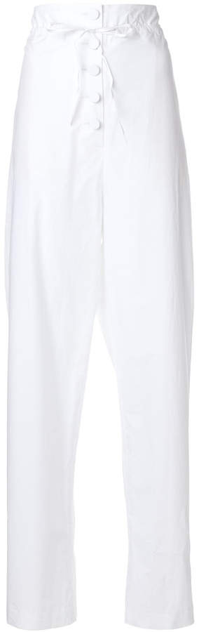 Maison Flaneur Hose mit Paperbag-Saum