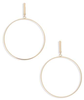 Large Post Hoop Earrings