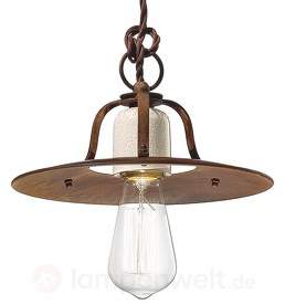 Kleine Hängeleuchte Riccardo in rustikaler Optik