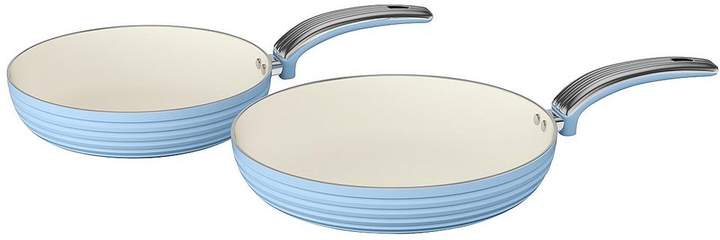 Retro Set Of 2 Frying Pans – Blue