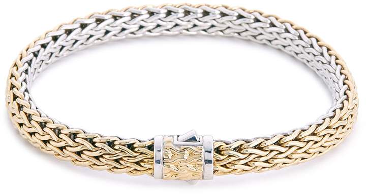 'Classic Chain' silver yellow gold reversible bracelet
