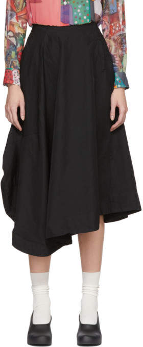 Black Skewed Skirt