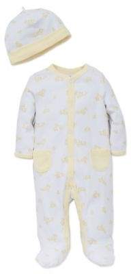 Little MeTM Preemie 2-Piece Ducks Footie Pajama and Hat Set in White